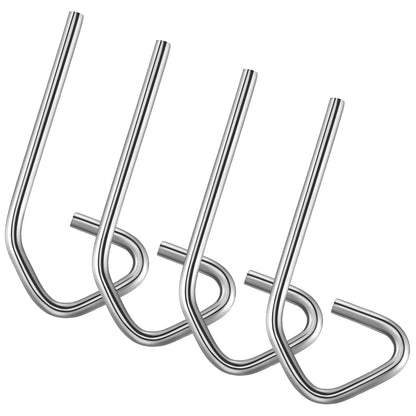 Yaocom 4 Pcs Hitch Pin Clip for Hand Truck Convertible 3 1/4 inches, silver