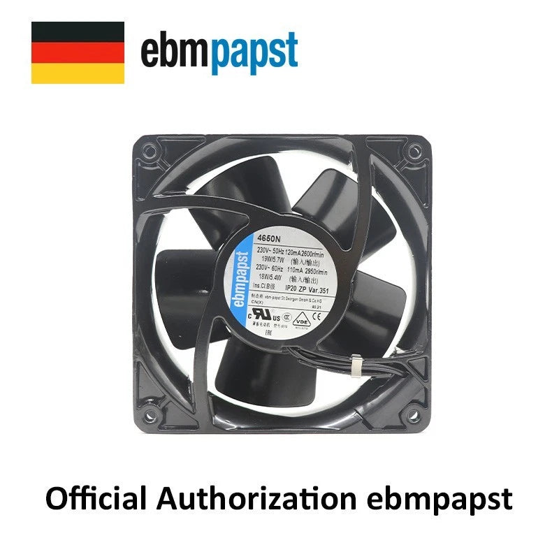 Ebmpapst 4650N Axial Fan 230V 19/18W 120/110mA 120*120*38mm Cabinet Cooling Fan