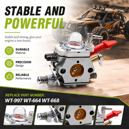 Replacement Carburetor Kit for Walbro WT-997 WT-664 WT-668 Fits for Rovan 30.5cc