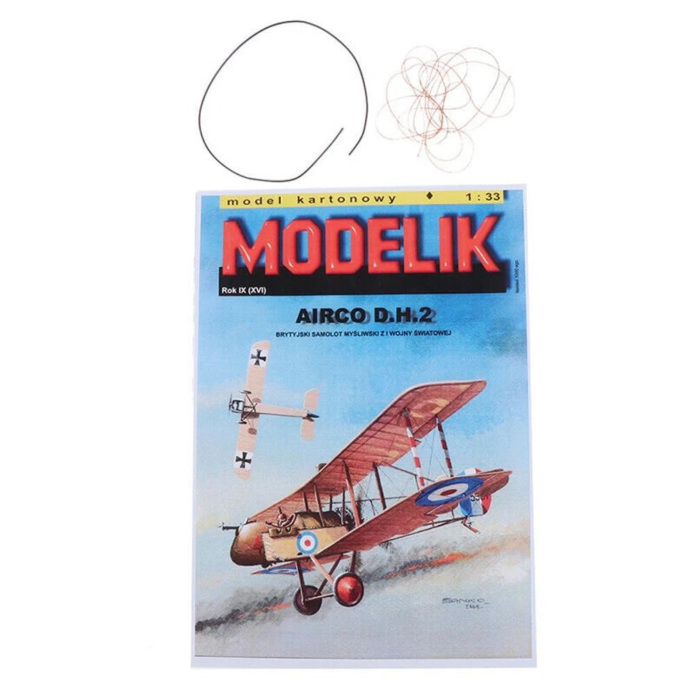 1:33 British Airco DH.2 Biplane Jet Paper Model Unassembled Military Collection