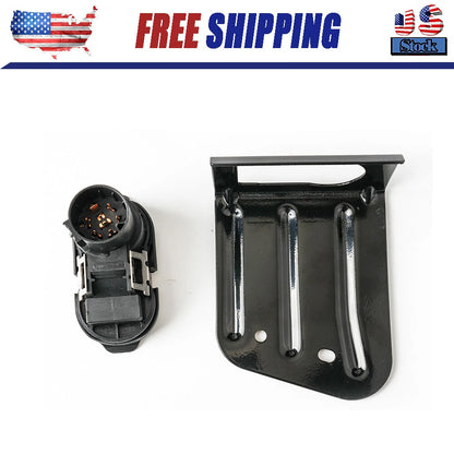7 Way Trailer Brake Harness Towing Connector w/ Bracket For Ford F-150 2008-14