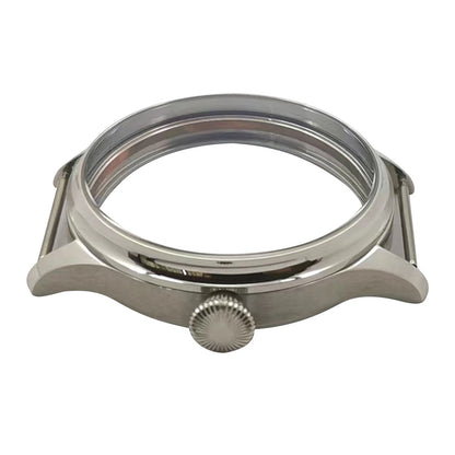 42mm Stainless Steel Watch Case Set With Crown For ETA6497 6498 ST3600 Movement