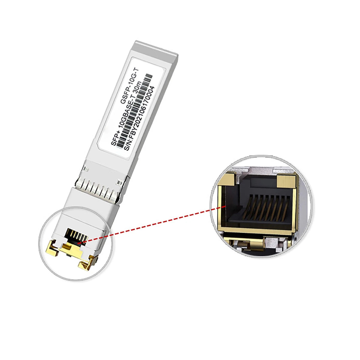 10GBase-T SFP+ to RJ45 Copper Ethernet Modular Transceiver Part For Cisco Switch