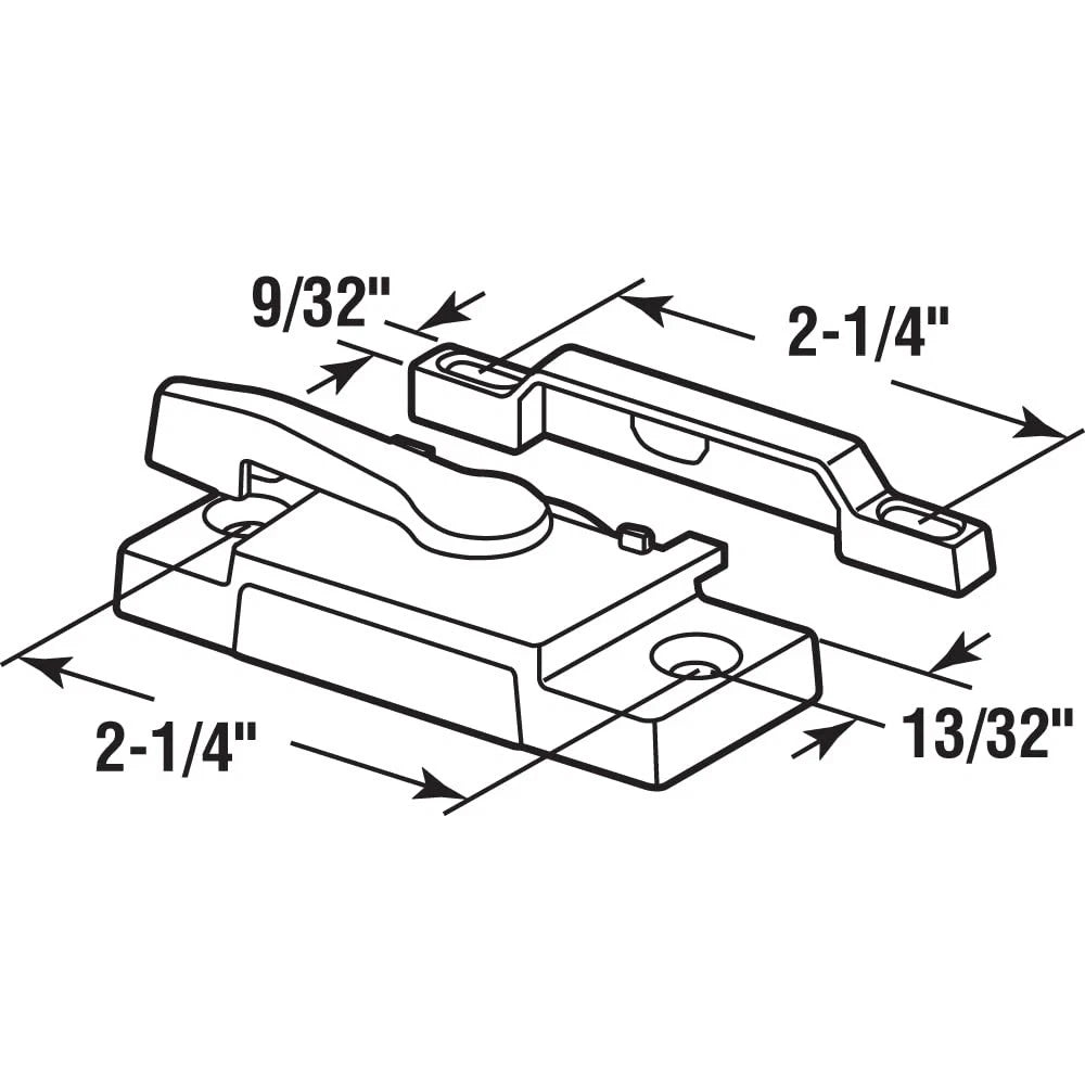 Prime-Line F 2744 Sash Lock, Single Unit, White – Diecast 1 Pack,