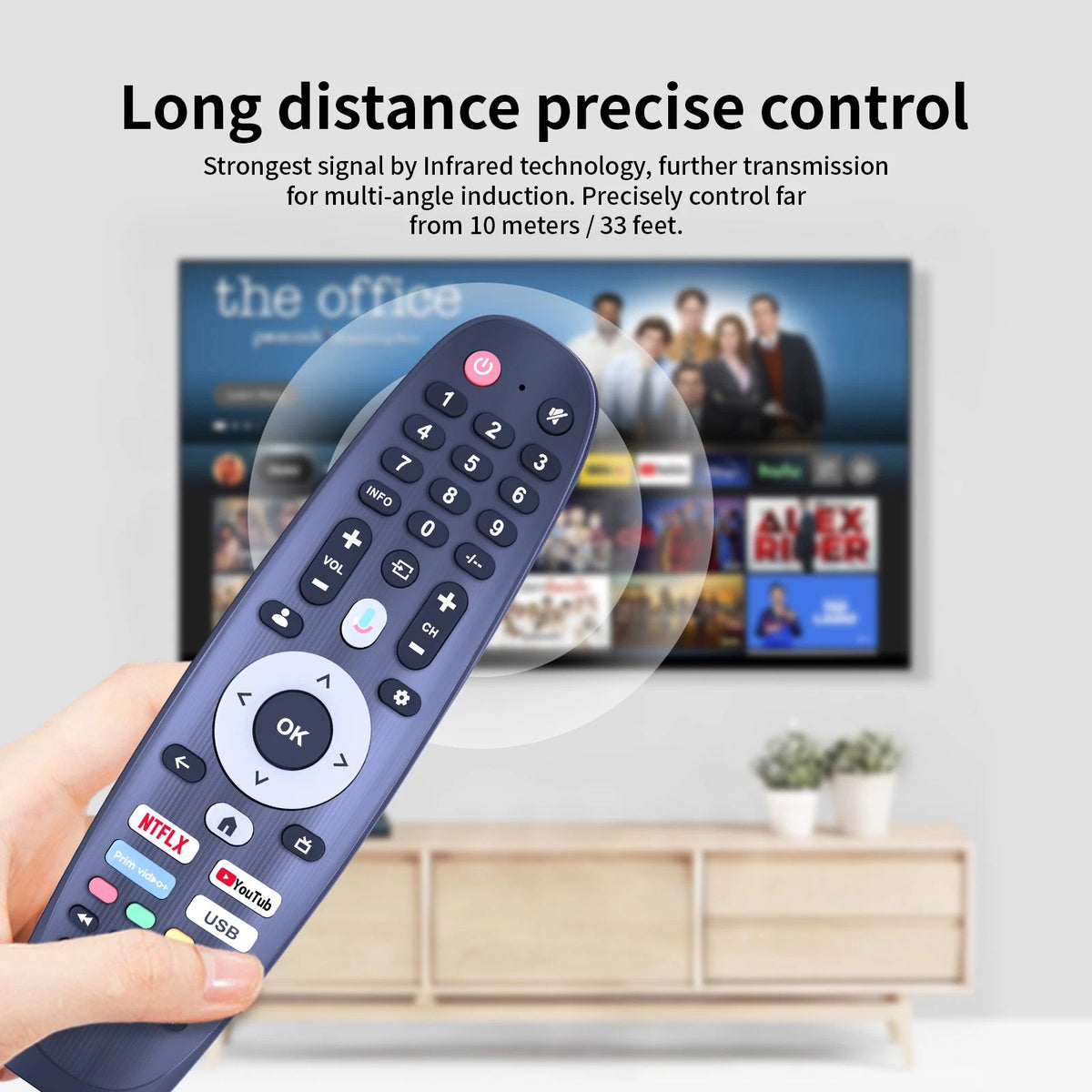 Voice Remote Control For Onvo OV65F950 4K Ultra HD Google Smart LED TV