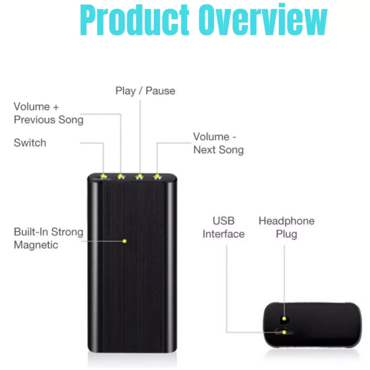 16G Digital Recorder 245H Playtime WAV/WMA/MP3 Format Support