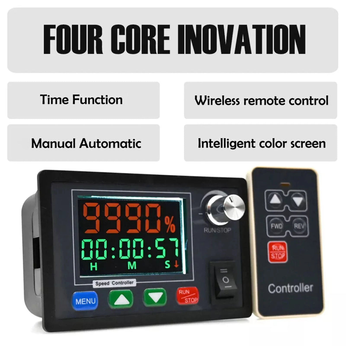 Remote Control Motor Speed Controller W/9-step Incremental Fine/Rapid Tuning