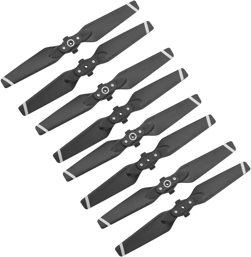 8pcs Propeller for DJI Spark Drone,4730F Quick-Release Black White Stripe