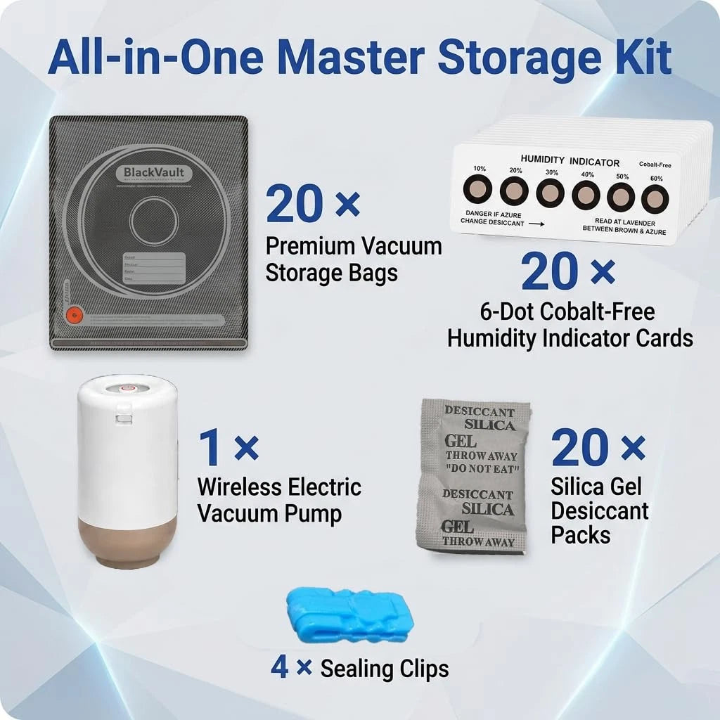 Faluricent Cordless Rechargeable 3D Printer Filament Vacuum Storage Kit Black