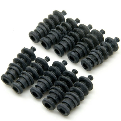 QUE-T 10Pcs Waterproof Push Rod Rubber Seal Bellow 37mm for RC Small, Black