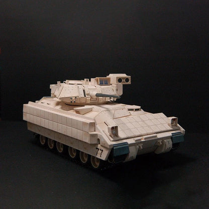 1:43 Unassembled M2 Bradley Infantry Fighting Vehicle Paper Model Military Tank