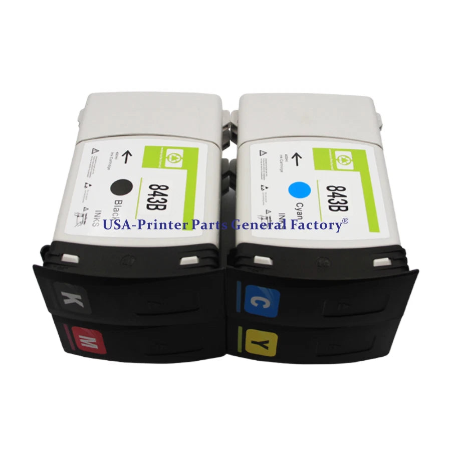 4pc/set Fits For HP 843B Ink Cartridge For HP PageWide XL 4000 XL5000 Printer