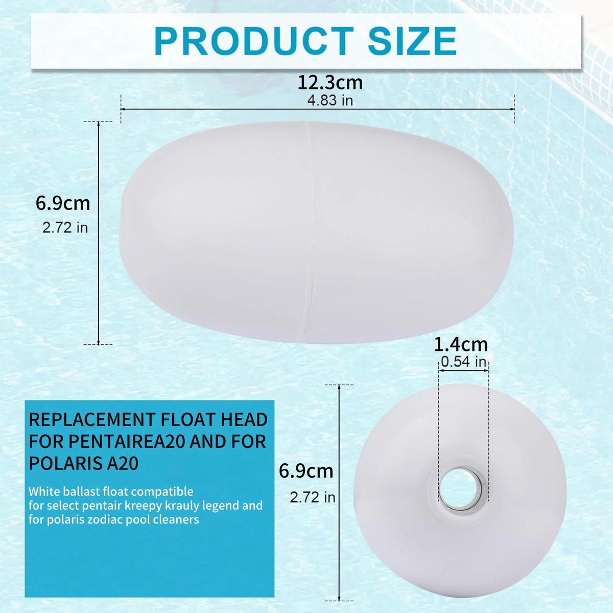 A20 Float Head Replacements for Polaris 180 280 380 Swimming pool accessories