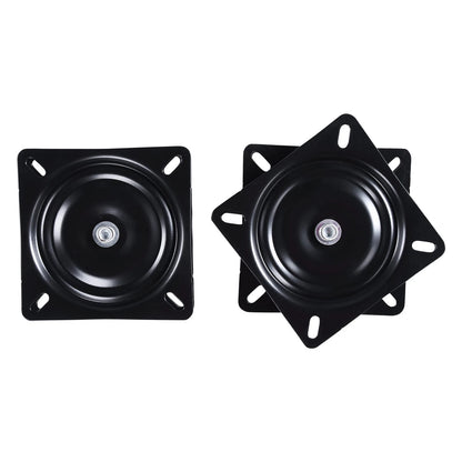Frassie 2 Pack 8 Inch Bar Stool Chair Swivel Plate Replacement, 360 8, Black