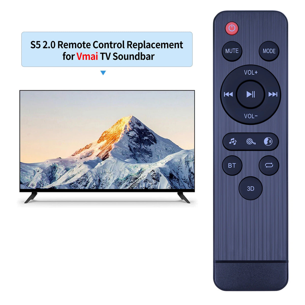 For Vmai S5 2.0CH Soundbar Replacement Remote Control -