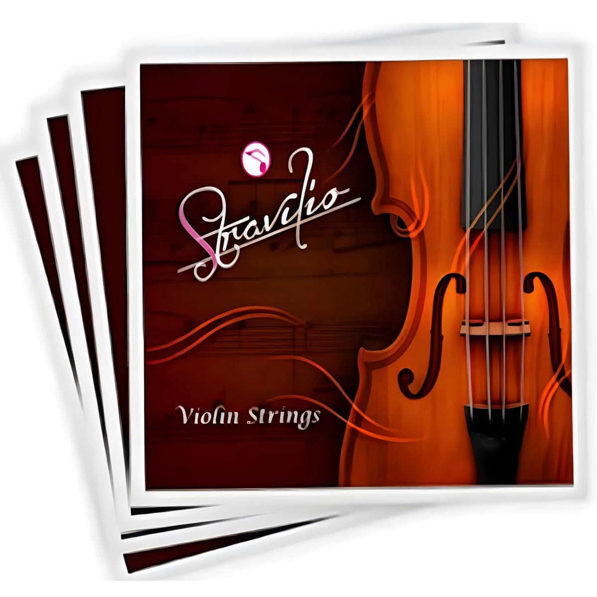 Stravilio Bronze Violin Strings Full Set - 1/2 and 1/4, Silver