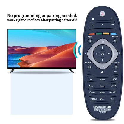 Universal Remote Control PH-12+EL For Philip s LCD LED 3D Smart TV & DVD Player