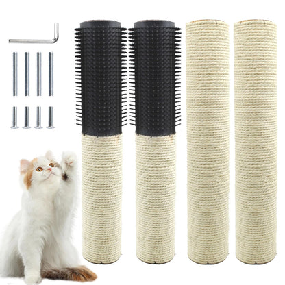 MUYG Cat Scratching Post Replacement,15.7 in M8 Tower 【Beige with Brush】