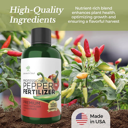 LEAVES AND SOUL Professional Liquid Pepper Fertilizer | 5-1-5