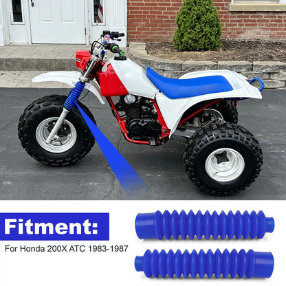 Blue Universal Fork Boots For Honda ATC 200X 1983 1984 1985 1986 1987