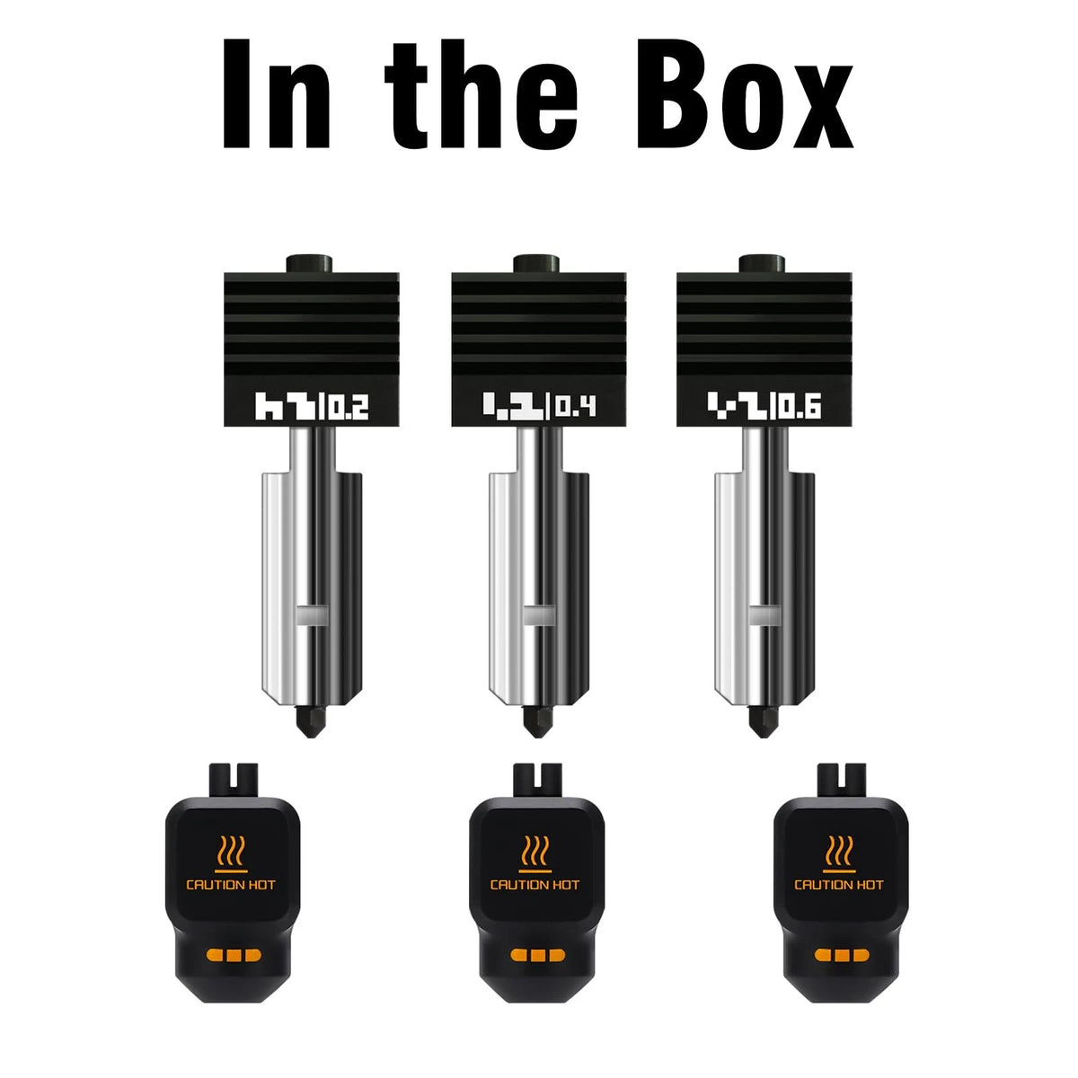 3PK 0.2+0.4+0.6mm P2S Hotend Kit for Bambu For X2D/P2S/H2D/H2C/H2S/A1/A1mini