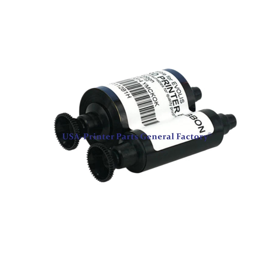 YMCKOK Ink Color Ribbon Fits For Evolis R3314 Dualys Card Printer-200 Prints