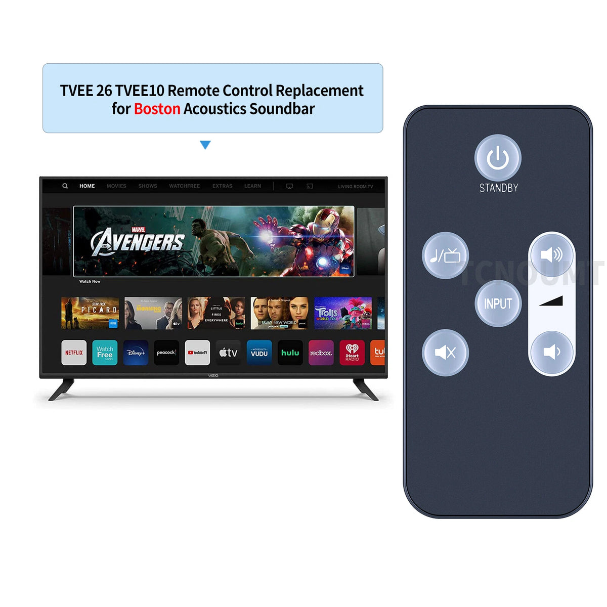 Remote Control For Boston Acoustics Soundbar Tvee 10 Tvee 26 Tvee10 Tvee26