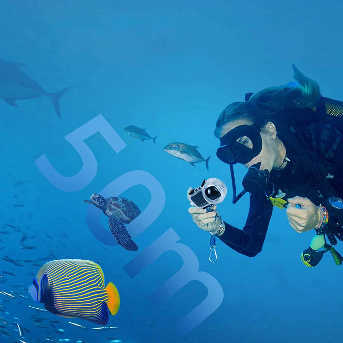 For Insta360 X4 Camera Fully Invisible Dive Case Waterproof Housing Anti Scratch