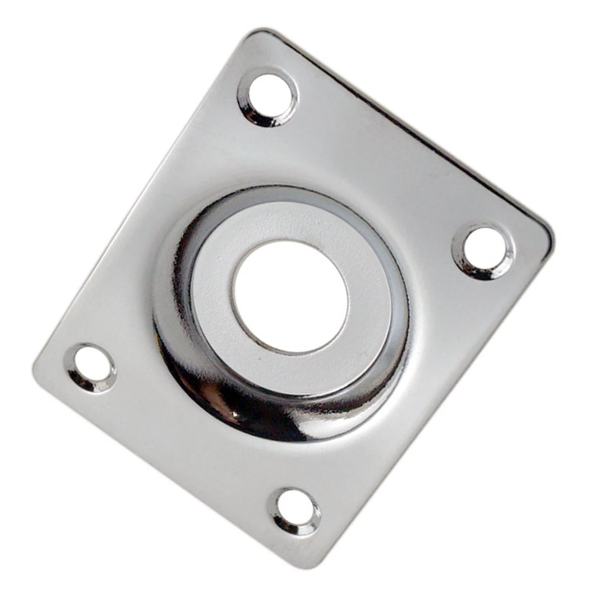 Silver Guitar Output Metal Jack Plate Square for Electric Bass Guitar Tele u