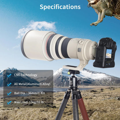 Tripod Ball Head, Camera Tirpod Head Mount 36MM Diameter B36N, B36N
