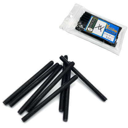 8pcs Black Zinc Fully All Threaded Rod Carbon Steel Black-Zinc 5/16x4 Inch-8P