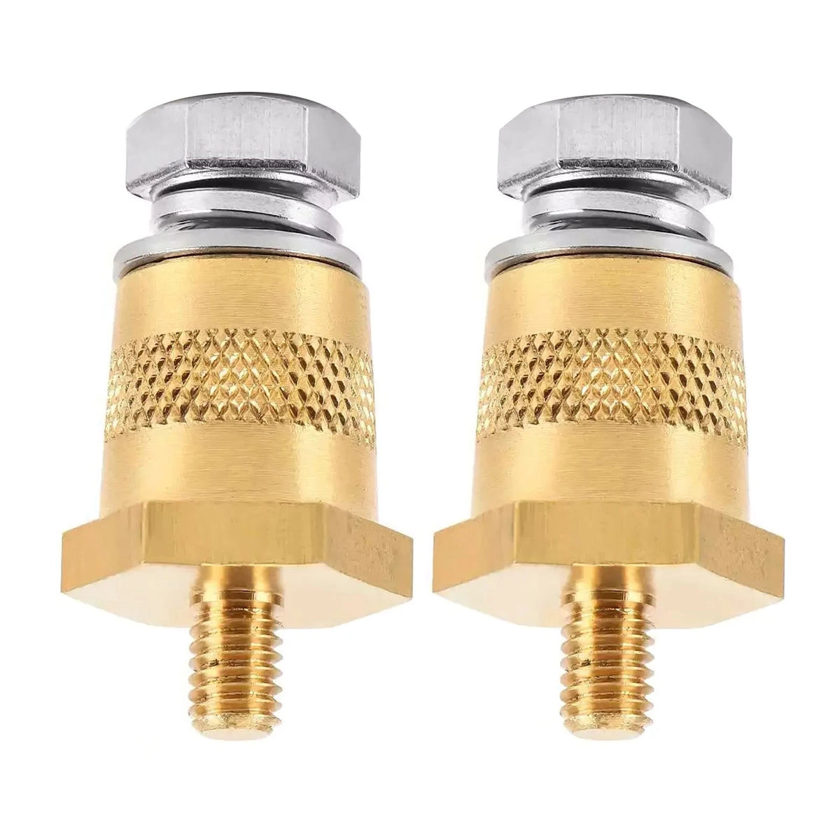 1 Pair Battery Pole Adapter Brass Battery Terminal Connector M6 Thread Install