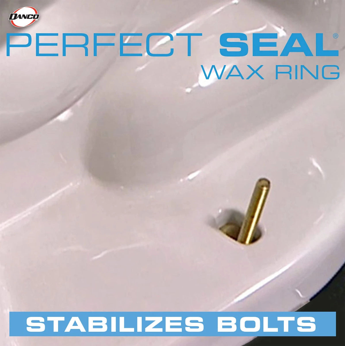 DANCO All-in-One Toilet Installation Kit, Perfect Seal Wax Ring 1 Pack, Blue