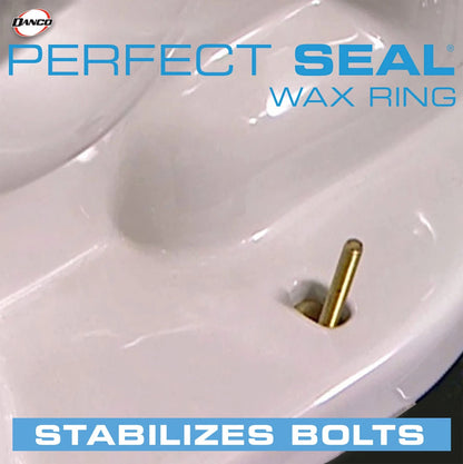 DANCO All-in-One Toilet Installation Kit, Perfect Seal Wax Ring 1 Pack, Blue