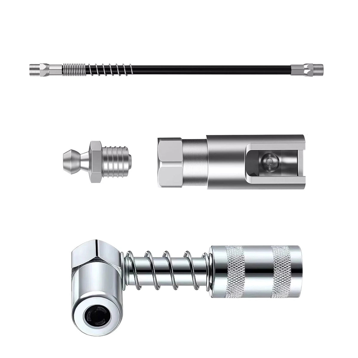 Grease Gun Coupler, 1/8 Inch NPT Right Angle Grease Coupler, 90 Degree