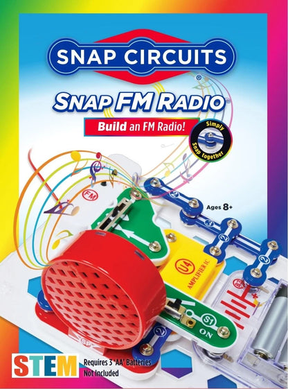 SNAP CIRCUITS STEM Radio Kit, Build an Electronic Radio, Kids Ages Small, Red