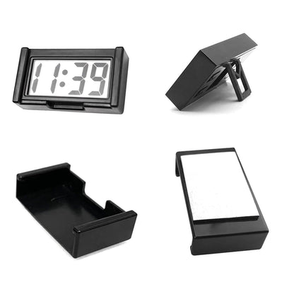 Durable 3 Pack Mini Digital Clock Small Adhesive Stick On Battery Operated Clock