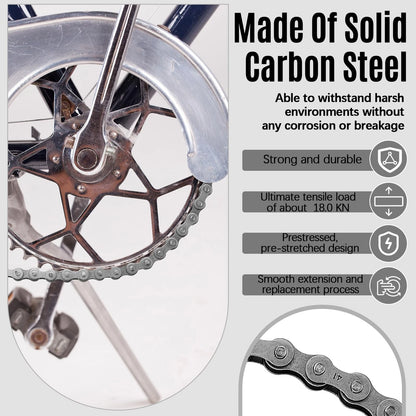 Tandefio #428 20 ft Roller Chain for Gate Openers Carbon Steel 20 ft, black