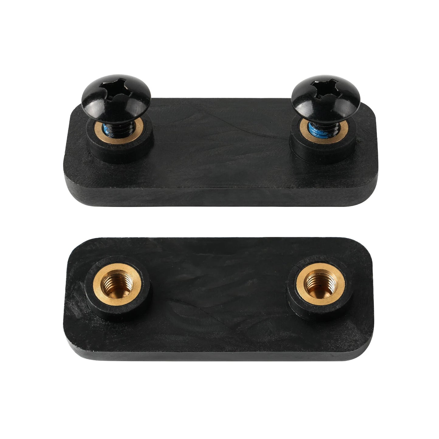 Truck Cap Leer XL / XR / XQ 2- Rear Door Nylon Mounting Plates #64658 w/screws