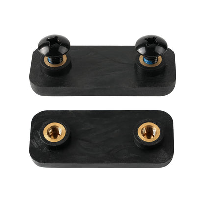 Truck Cap Leer XL / XR / XQ 2- Rear Door Nylon Mounting Plates #64658 w/screws