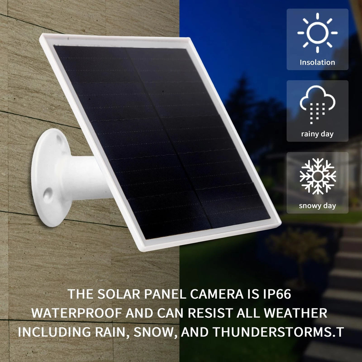 6W Solar Panel Charger, with Micro USB & USB-C Port for DC Black