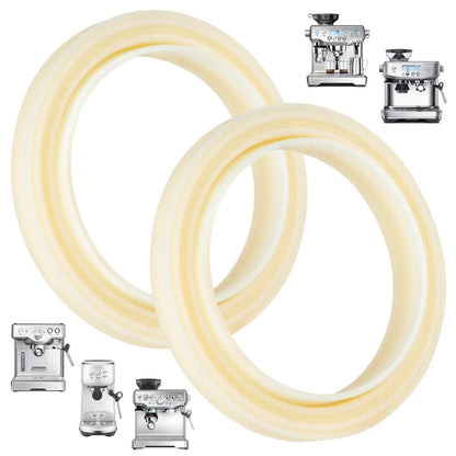 54mm Silicone Steam Ring, 2PCS Grouphead Gasket Replacement Cream Color