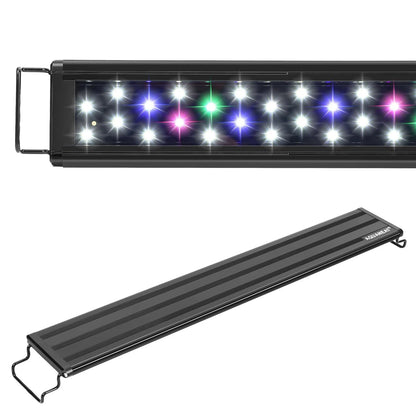 AQUANEAT LED Aquarium Light Full Spectrum for 18"-24", light cover is black