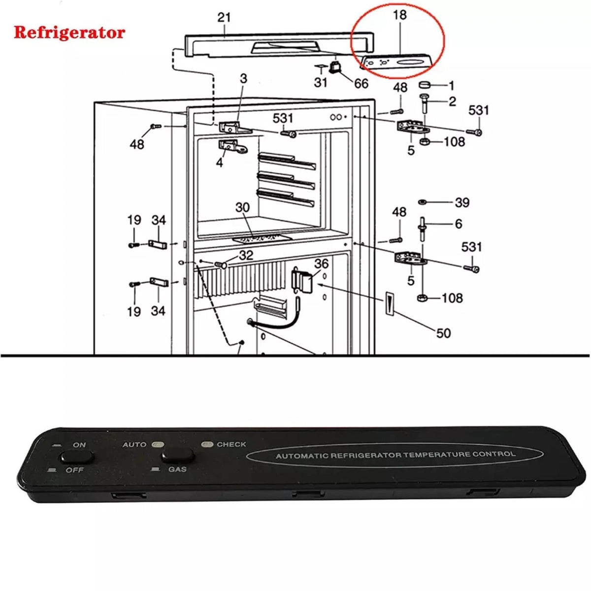 2-Way Circuit Board Kit Replacement 2932771021 For Dometic RV Refrigerator Part