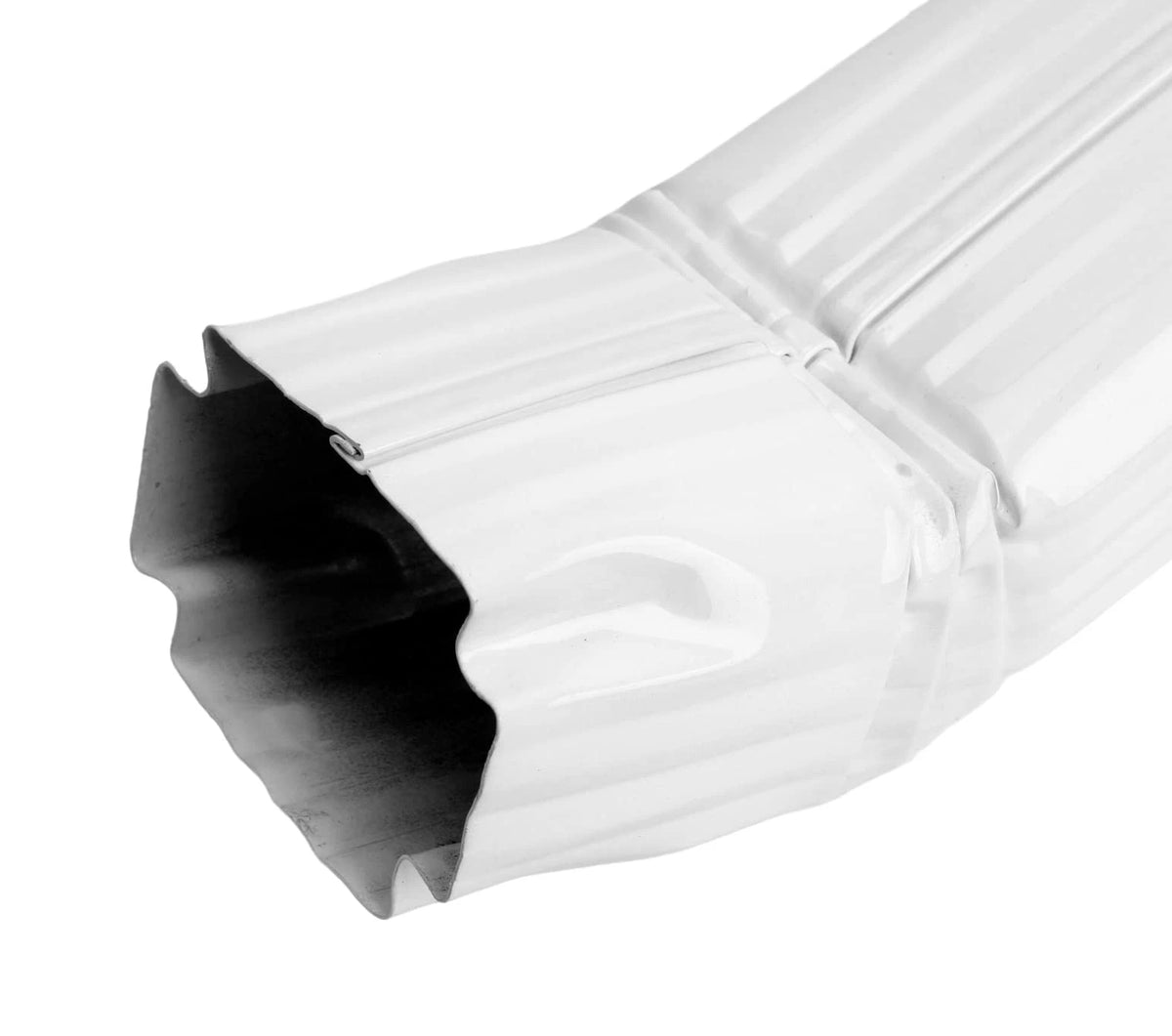 Gutter Downspout OFFSET White (Gloss) Aluminum gutter 2X3 A-Style,