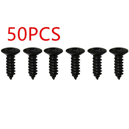 50Pcs Black Electric Guitar Bass Pickguard Screws For Fender Strat/Tele C