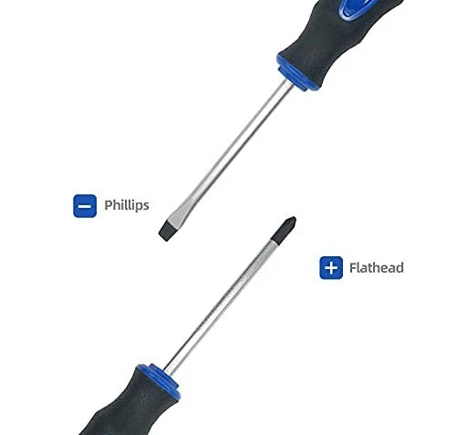 ROTATION 6PCS Magnetic Tip Screwdriver Set, 3 Phillips and 6pc_black Tip_matt