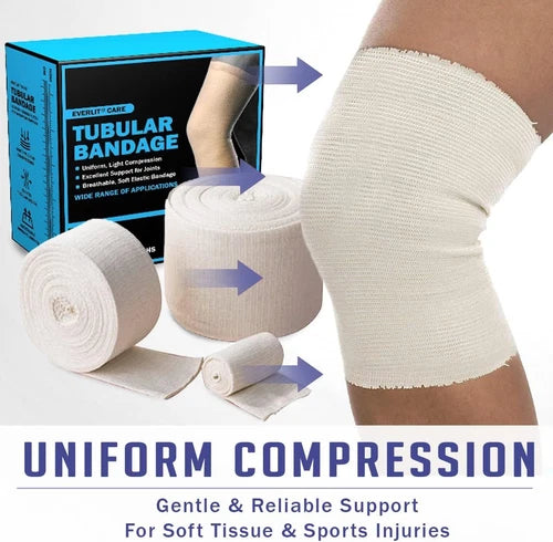 EVERLIT Elasticated Tubular Support Bandage | Stockinette Size F | 4 x 11 yd