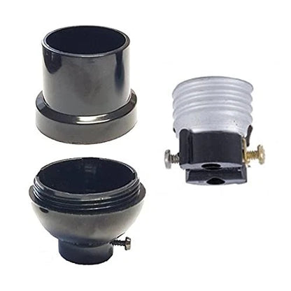 B&P Lamp Keyless Table Wiring Kit with Plastic Socket and 8 foot, Black