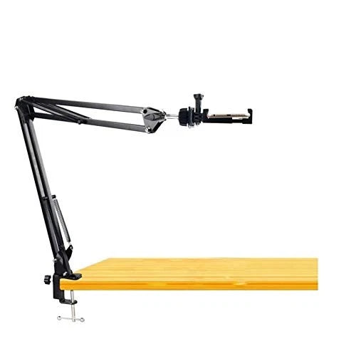 Phone Video Stand,Overhead Camera Mount Compatible with iPhone Samsung Black